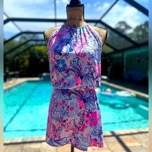 Lilly Pulitzer Gianni Skort ROMPER “Prosecco Pink Make a Splash” NWT XXS